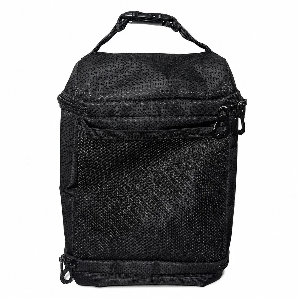 Adidas | Insulated Lunch Bag | Black | Dual Compartment | Clip Handle